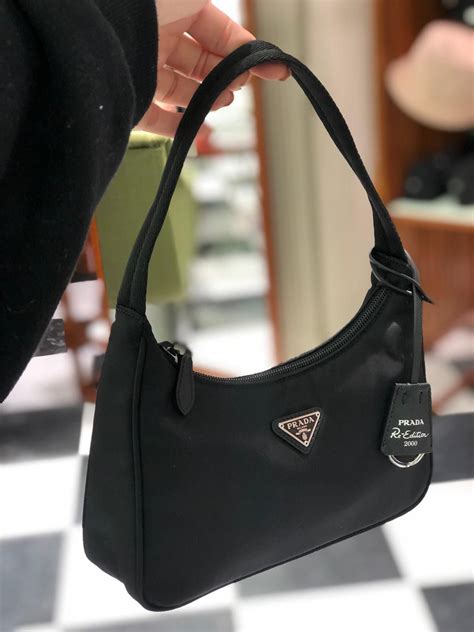 prada mini bag black|prada nylon mini bag.